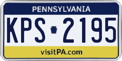 PA license plate KPS2195
