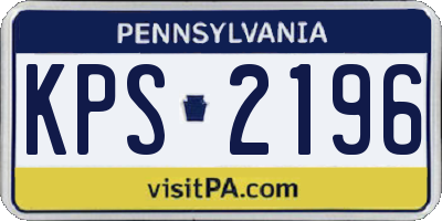 PA license plate KPS2196