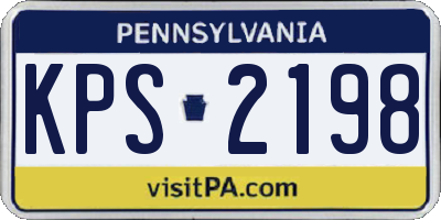 PA license plate KPS2198