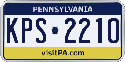 PA license plate KPS2210