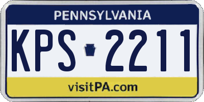 PA license plate KPS2211