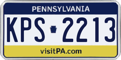 PA license plate KPS2213