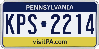 PA license plate KPS2214