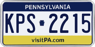 PA license plate KPS2215