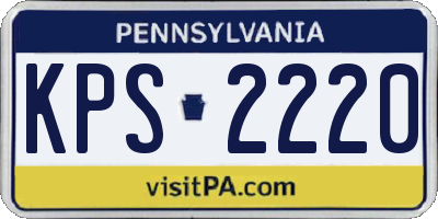 PA license plate KPS2220