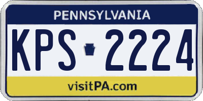 PA license plate KPS2224