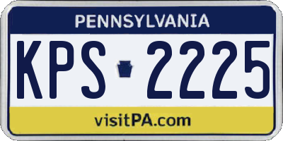 PA license plate KPS2225