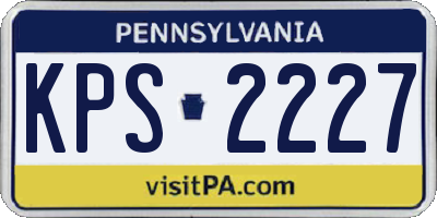 PA license plate KPS2227