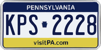 PA license plate KPS2228