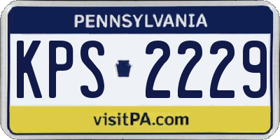 PA license plate KPS2229