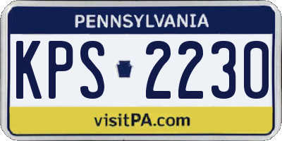 PA license plate KPS2230
