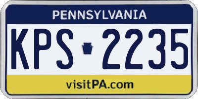 PA license plate KPS2235