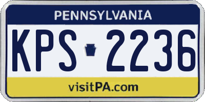 PA license plate KPS2236