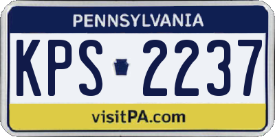 PA license plate KPS2237