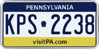 PA license plate KPS2238