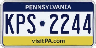 PA license plate KPS2244