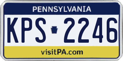 PA license plate KPS2246