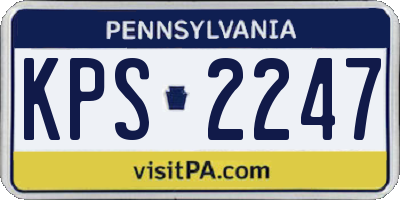 PA license plate KPS2247