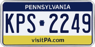 PA license plate KPS2249