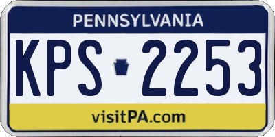 PA license plate KPS2253