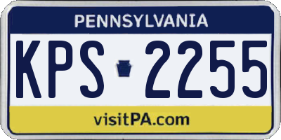 PA license plate KPS2255