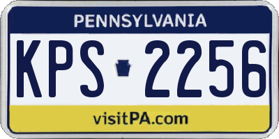 PA license plate KPS2256
