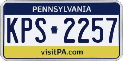 PA license plate KPS2257