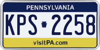 PA license plate KPS2258