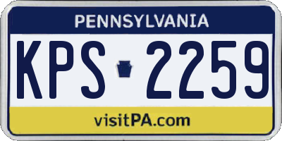PA license plate KPS2259