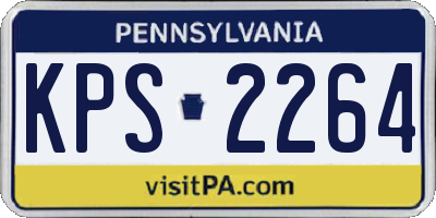 PA license plate KPS2264