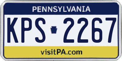 PA license plate KPS2267