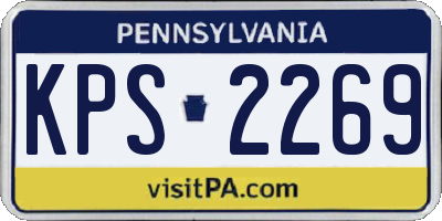 PA license plate KPS2269