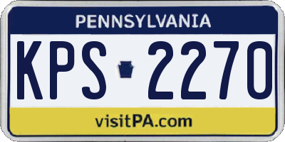 PA license plate KPS2270