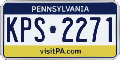 PA license plate KPS2271