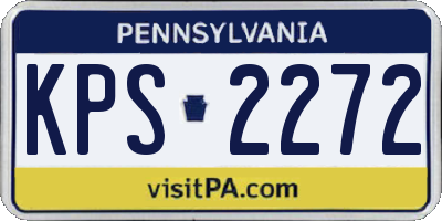 PA license plate KPS2272