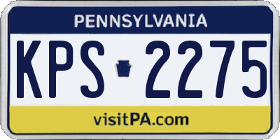 PA license plate KPS2275