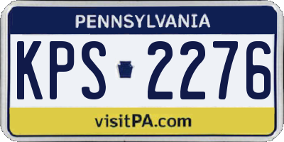 PA license plate KPS2276