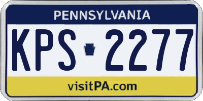 PA license plate KPS2277