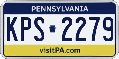 PA license plate KPS2279