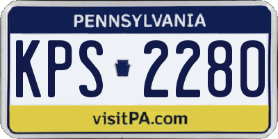 PA license plate KPS2280