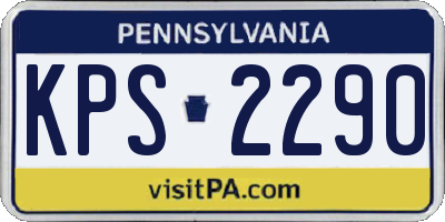 PA license plate KPS2290