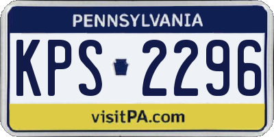 PA license plate KPS2296