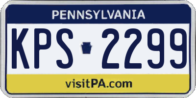 PA license plate KPS2299