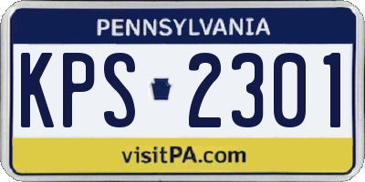 PA license plate KPS2301