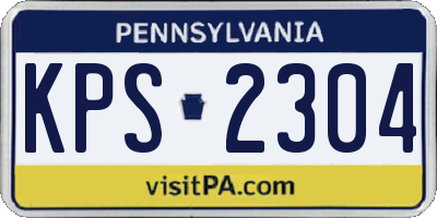 PA license plate KPS2304