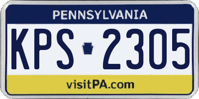PA license plate KPS2305