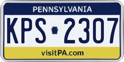 PA license plate KPS2307