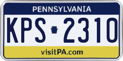 PA license plate KPS2310