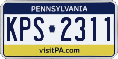 PA license plate KPS2311