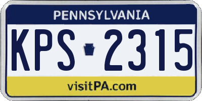 PA license plate KPS2315